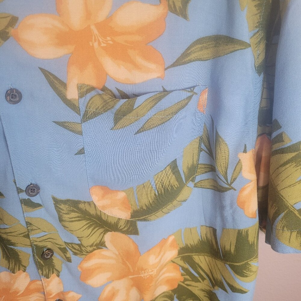 Panama Jack Blue Hawaiian Tropical Button up Shirt Size Med men’s - Picture 3 of 8